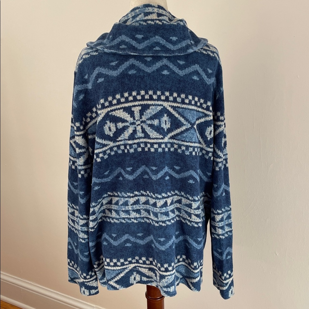 Blue Patterned Women's Jacket - Picture 4 of 7